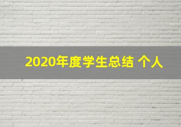 2020年度学生总结 个人